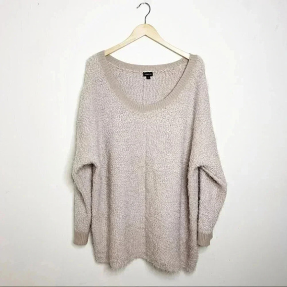 Torrid TAN POPCORN FUZZY TEDDY SWEATER Size 3X - Picture 7 of 7